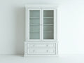 Vitrinas madera y cristal 98x47x200 cm - blanco - diseño clásico minimalista
