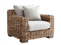 Sillones de ratán ratán y tela 95x88x82 cm - marrón-beige - diseño rústico para descanso