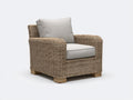 Sillones de ratán ratán y tela 92x85x88 cm - marrón-beige - diseño moderno para descanso