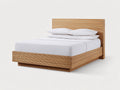 Camas dobles madera 200x160x105 cm - marrón - diseño moderno con cabecero alto