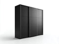 Armarios madera 180x60x200 cm - negro - diseño moderno con puertas correderas